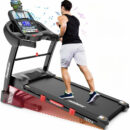 Famistar 4.5HP Folding Treadmill, 15 Incline Levels, 10MPH, 300LB Capacity, Bluetooth, LCD Display