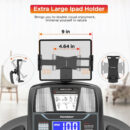 Famistar 4.5HP Folding Treadmill, 15 Incline Levels, 10MPH, 300LB Capacity, Bluetooth, LCD Display