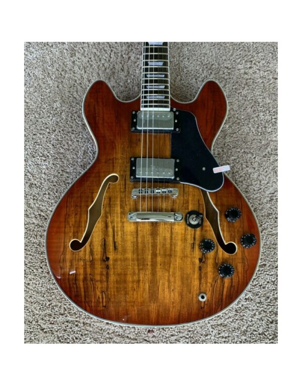 Firefly FF338 Semi-Hollow Electric Guitar, 6-String, Spalted Maple, Right-Handed, New