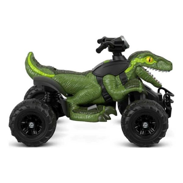 Fisher-Price Power Wheels Jurassic World Dino Racer 6 MPH Ride-On ATV, Green Dinosaur Toy for Kids - Image 6