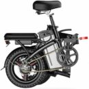 Folding Electric Bike 250W - 14" LCD, Removable Battery, Dual Disc Brake, Black - City Commuter Ebike