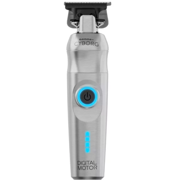 GAMMA+ Cyborg Professional Metal Hair Trimmer, Digital Brushless Motor, Stainless-Steel Blade, Lithium-Ion Battery