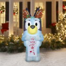 Gemmy Industries 5.5 ft LED Bluey Christmas Inflatable with Wish List - Yard Decoration