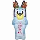 Gemmy Industries 5.5 ft LED Bluey Christmas Inflatable with Wish List - Yard Decoration