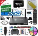 Generic S 5 4K Streaming Device - Android 12, 4G RAM, 32G ROM, Voice Control, Wi-Fi, Bluetooth, HDMI, Black