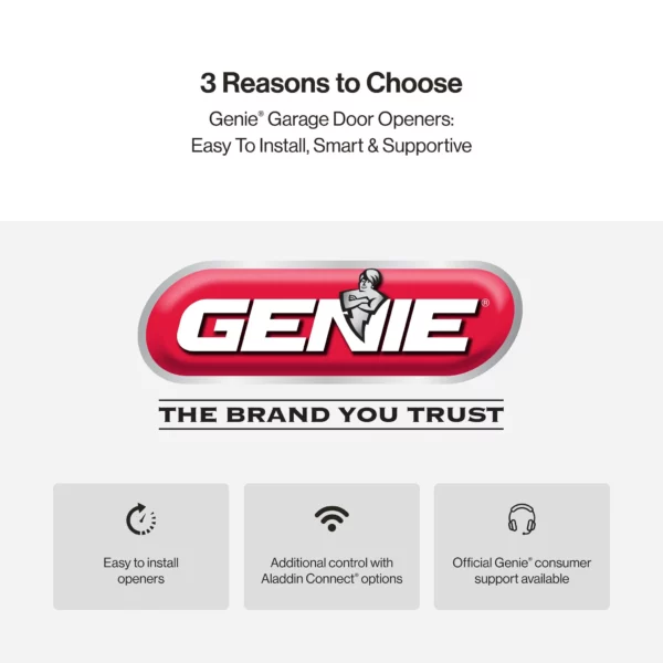 Genie Chain Drive 750 Garage Door Opener - 3/4 HPC, Battery Backup, Quiet Operation, Easy Install, Includes Remotes & Keypad - Image 10