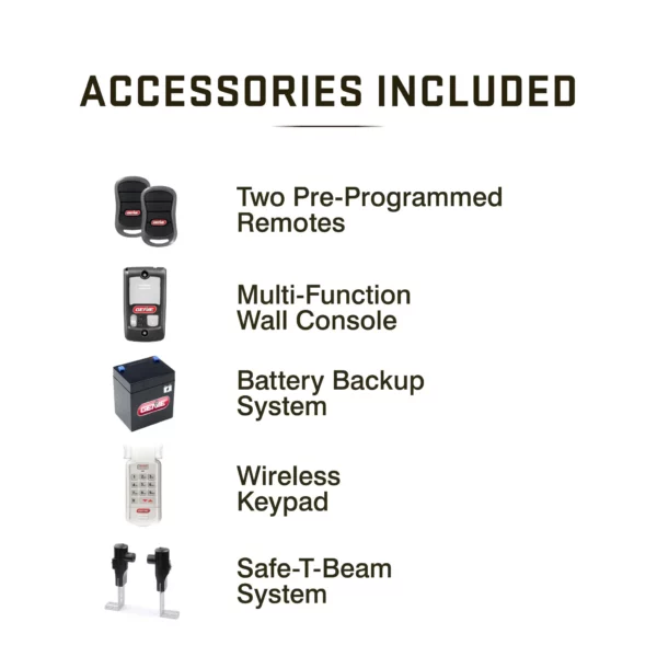 Genie Chain Drive 750 Garage Door Opener - 3/4 HPC, Battery Backup, Quiet Operation, Easy Install, Includes Remotes & Keypad - Image 2