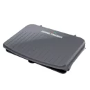 George Foreman Electric Panini Press, 9-Serving, Gunmetal Grey, Nonstick Coating, Adjustable Angle, Space-Saving Design