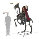Giant 8.5 ft Animated LED Knight Dullahan with Red Eyes & Skeletal Horse - Halloween Decor