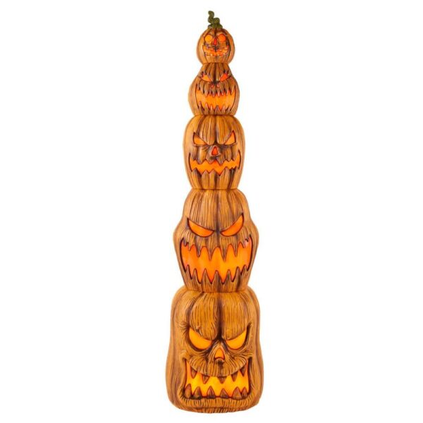 Giant 8.5 ft LED Jack-O-Lanterns Stack - Weather-Resistant Halloween Decoration with Timer, Indoor/Outdoor Use
