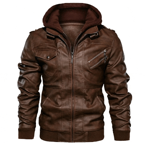 Aviation-Inspired Leather Jacket Animation
