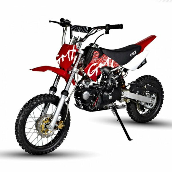 GMX Rider X 125cc Semi-Automatic Dirt Bike, Red, Electric Start, Hydraulic Disc Brakes, Air-Cooled 4-Stroke Engine