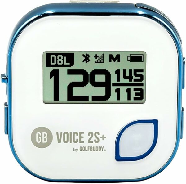 GOLFBUDDY Voice 2S+ Golf GPS Rangefinder with Slope Mode, Long Battery, Preloaded Courses, Blue