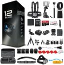 GoPro HERO12 Black 5.3K Waterproof Action Camera Bundle with 64GB Card & Accessories
