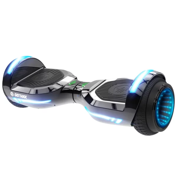 GOTRAX Glide Pro Bluetooth Hoverboard, 6.5" Wheels, LED Lights, Self-Balancing, UL2272 Certified, Silver