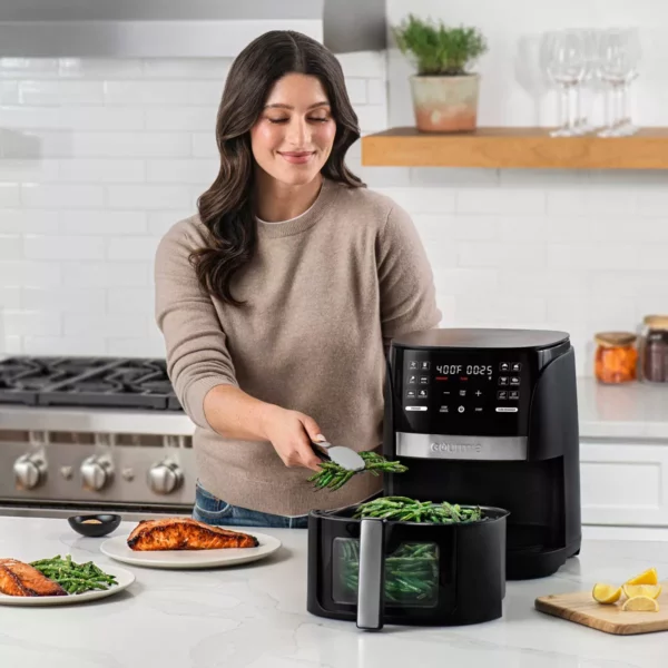 Gourmia 6-Qt Digital Air Fryer with 12 Presets & FryForce Technology - Black - Image 3
