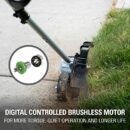 Greenworks 40V Brushless Edger, 8" Blade, 4.0Ah Battery & Charger, Lightweight, Quiet, Cordless Yard Tool