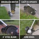 Greenworks 40V Brushless Edger, 8" Blade, 4.0Ah Battery & Charger, Lightweight, Quiet, Cordless Yard Tool