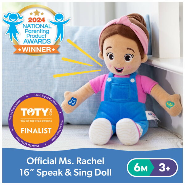 GUND Baby Ms. Rachel Speak & Sing Interactive Plush Doll, 16-Inch, Early Speech Development Toy with Songs & Phrases - Image 3