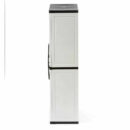 HDX Gray Plastic Freestanding Garage Cabinet with Adjustable Shelves & Lockable Doors, 35"W x 71"H x 18"D