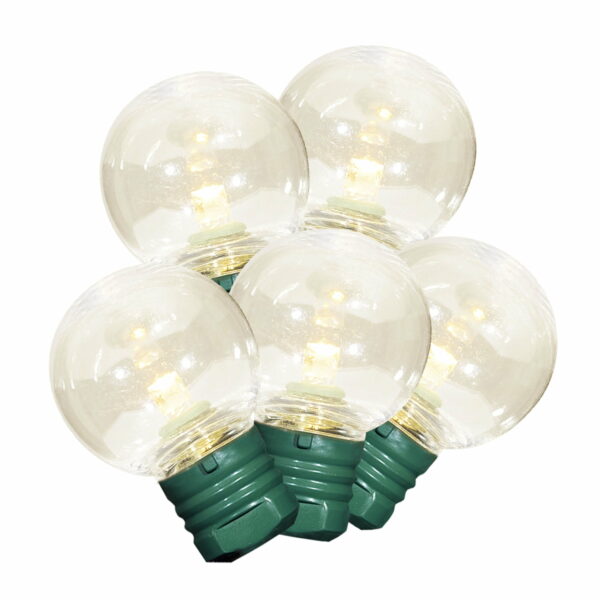 Holiday Time 100-Count Warm White LED G30 Christmas Lights, 58.1 ft, Green Wire, Indoor/Outdoor, UL-Certified