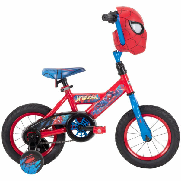 Huffy Marvel Spider-Man 12" Boys' Bike with Training Wheels, Steel Frame, Ages 3-5