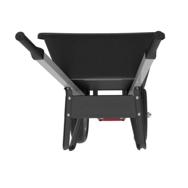 Husky 6 Cu. Ft. Poly Wheelbarrow with Dual Flat-Free Tires - Image 8