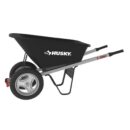 Husky 6 Cu. Ft. Poly Wheelbarrow with Dual Flat-Free Tires