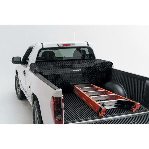 Husky Aluminum Low Profile Truck Tool Box for Mid-Size Trucks, Weather-Resistant, Lockable, Black - Image 5