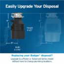 InSinkErator Badger 5 Garbage Disposal, 1/2 HP, Quick Lock, Durable Steel, Compact Design
