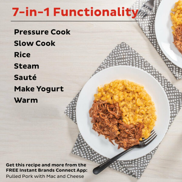 Instant Pot Duo 6 Qt 7-in-1 Electric Pressure Cooker, Stainless Steel, Family-Sized, Easy-Release - Image 3