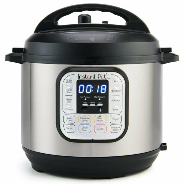 Instant Pot Duo 6 Qt 7-in-1 Electric Pressure Cooker, Stainless Steel, Family-Sized, Easy-Release