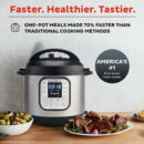 Instant Pot Duo 6 Qt 7-in-1 Electric Pressure Cooker, Stainless Steel, Family-Sized, Easy-Release