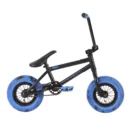 Invert Supreme Mini BMX Bike for Kids, Black/Blue, 10" Wheels, 3" Tires, Ages 8+, Lightweight, Durable