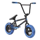 Invert Supreme Mini BMX Bike for Kids, Black/Blue, 10" Wheels, 3" Tires, Ages 8+, Lightweight, Durable