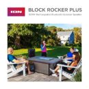 Ion Block Rocker Plus Portable Bluetooth Speaker 100W, Black, Karaoke Mic, AM/FM Radio, Telescopic Handle