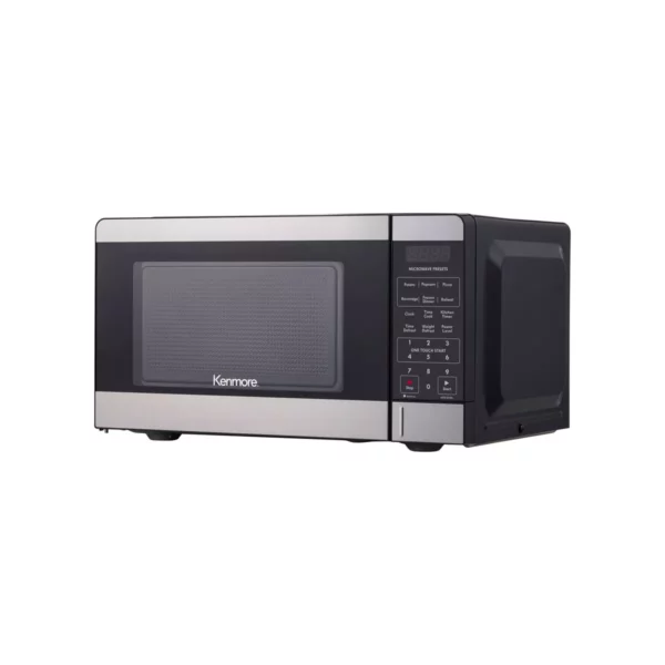 Kenmore 0.7 Cu Ft Stainless Steel Digital Countertop Microwave Oven, 700W, 10 Power Levels - Image 3