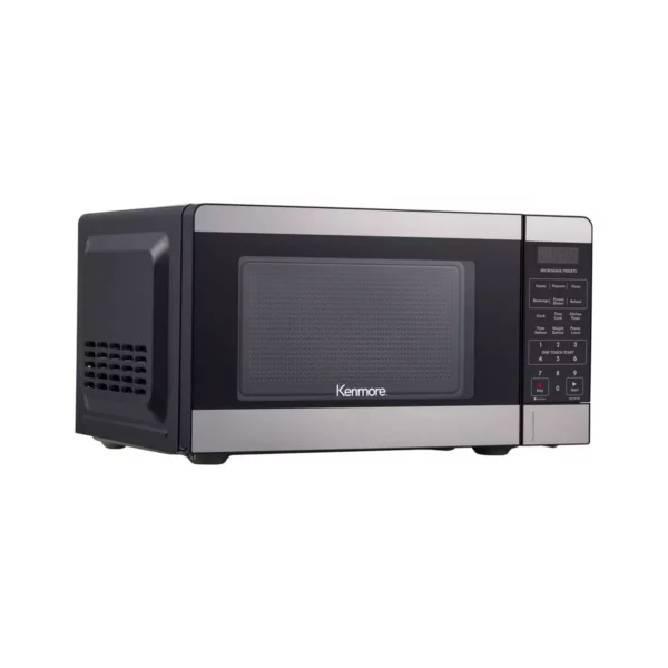 Kenmore 0.7 Cu Ft Stainless Steel Digital Countertop Microwave Oven, 700W, 10 Power Levels