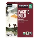 Kirkland Signature Organic Pacific Bold Dark Roast Coffee K-Cup Pods, 120-Count