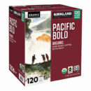 Kirkland Signature Organic Pacific Bold Dark Roast Coffee K-Cup Pods, 120-Count