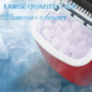 KISSAIR Portable Ice Maker, 26lbs/Day, Self-Cleaning, Compact Countertop Ice Machine