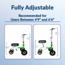 KneeRover GO HYBRID All Terrain Knee Scooter, Race Car Green, Adjustable, Compact, Heavy Duty, Ideal for Foot Injury Recovery
