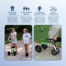 KneeRover GO HYBRID All Terrain Knee Scooter, Race Car Green, Adjustable, Compact, Heavy Duty, Ideal for Foot Injury Recovery