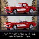 LEGO Icons 10321 1961 Chevrolet Corvette Cabriolet Model Kit, 1,210 Pieces, Collectible Display Set for Adults