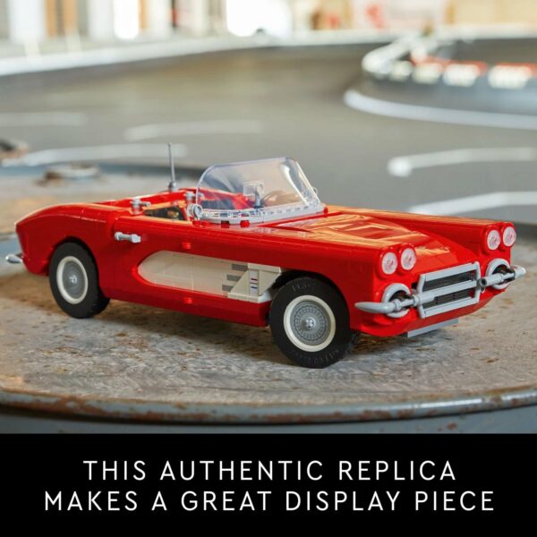 LEGO Icons 10321 1961 Chevrolet Corvette Cabriolet Model Kit, 1,210 Pieces, Collectible Display Set for Adults - Image 7