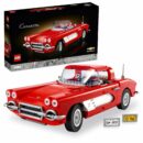 LEGO Icons 10321 1961 Chevrolet Corvette Cabriolet Model Kit, 1,210 Pieces, Collectible Display Set for Adults