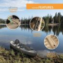 Lifetime Tamarack Angler 100 10ft Fishing Kayak 2-Pack with Paddles, UV-Protected HDPE, Adjustable Seat, Rod Holders, Tan