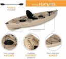 Lifetime Tamarack Angler 100 10ft Fishing Kayak 2-Pack with Paddles, UV-Protected HDPE, Adjustable Seat, Rod Holders, Tan