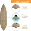 Lifetime Tamarack Angler 100 10ft Fishing Kayak 2-Pack with Paddles, UV-Protected HDPE, Adjustable Seat, Rod Holders, Tan