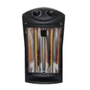 Living Zone 1500W Black Quartz Infrared Tower Heater with Thermostat